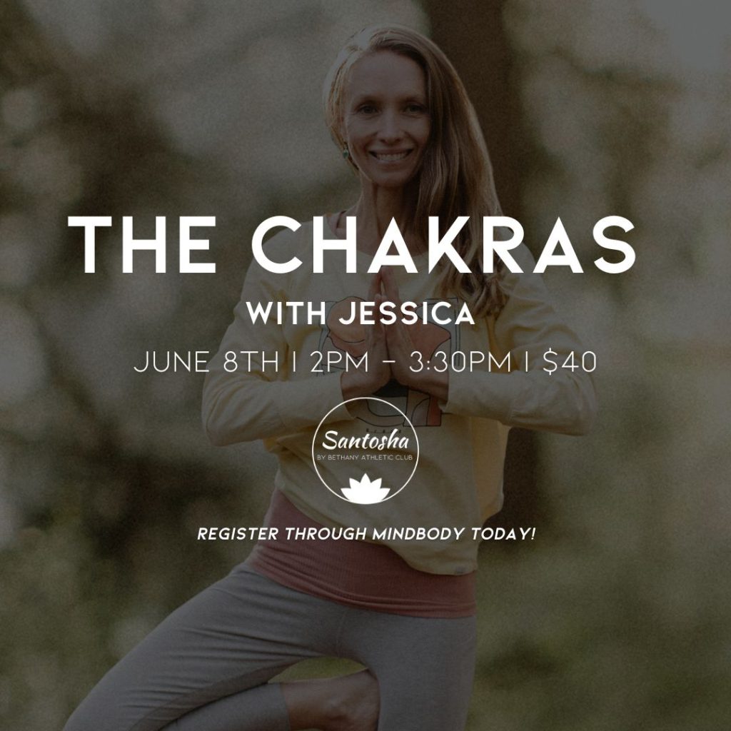 Chakras Workshop Flyer at Santosha Yoga in Portland Oregon